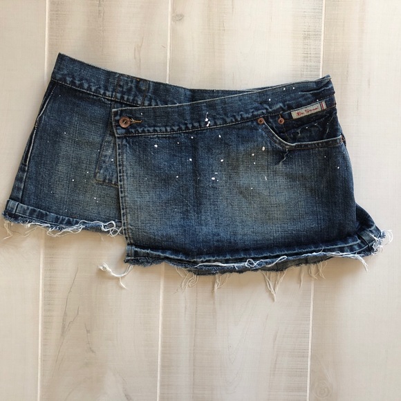 micro jeans skirt